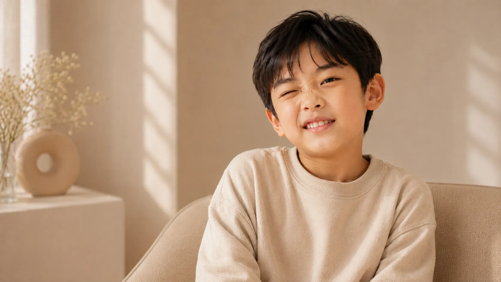 눈 깜빡임, 코 찡긋거림으로 시작된 증상이 목을 꺾거나 어깨를 들썩이는 행동으로 내려왔다.